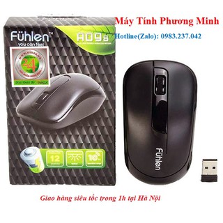 Chuột Không Dây Fuhlen A09 B (màu Đen + Hồng) - Hàng Chính Hãng bảo hành 24 tháng
