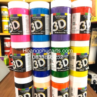 [COMBO] Bộ 12 màu cơ bản Acrylic 3D 300ml