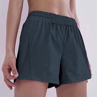 Quần đùi thể thao nữ 2 lớp cao cấp chất dù chuẩn phom cạp ngang rốn