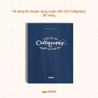 Vở dòng kẻ chuyên luyện viết chữ Calligraphy Crabit Xanh dương 80 trang - Giao hỏa tốc