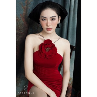 Hoa cài áo stefanni nhung nhuỵ cườm cover