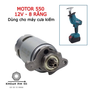 Động cơ, Motor 550 DC 21v 8 răng dùng cho máy cưa kiếm thông dụng