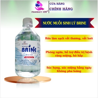 Nước muối sinh lý ✅ĐẠT CHUẨN Y TẾ✅ Nước muối Brine súc họng vệ sinh răng miệng 1000ML