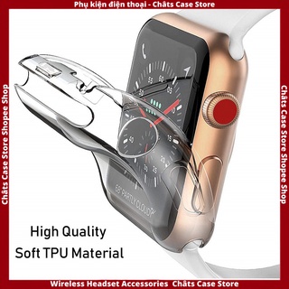 Ốp Ap Watch ❤ Ốp Bảo Vệ Đồng Hồ Thông Minh Ap Watch Series 6/5/4/3/2/1 Dẻo Trong Suốt ❤ Full Size 38/40/42/44