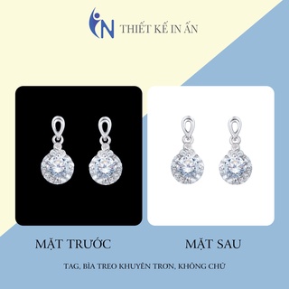 100 bìa treo khuyên trơn ( không chữ), thẻ treo bông tai, Earring hang tags, giấy dày, kích thước 5.5x5cm