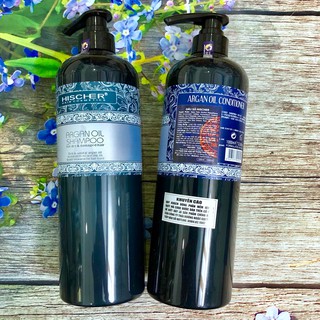 Cặp gội xả siêu mềm mượt Hischer Argan Oil 1000mlx2