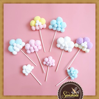 Đám Mây Bông Trang Trí Bánh Kem Sinh Nhật Topper Cake