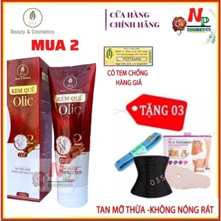 Combo 2 KEM TAN MỠ OLIC - tặng kèm 1đai định hình eo và miếng dán tan mỡ