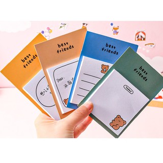Giấy note, giấy ghi chú Gấu Thỏ Friends, 30 tờ SakuraShop