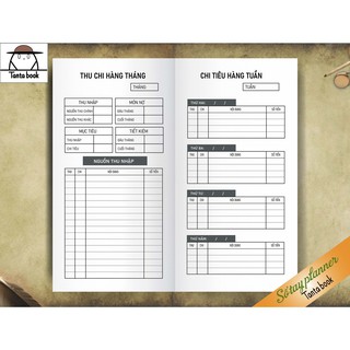 Sổ tay Budget planner quản lý  tài chính cá nhân, thu chi, tiết kiệm, bìa mềm, 64 trang, 21x11, dập ghim