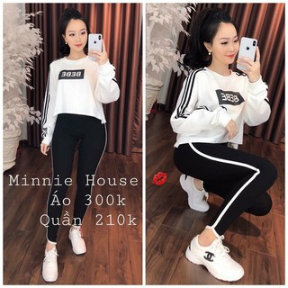 Sét bộ dài thể thao in chữ BEBE cá tính TTS0099