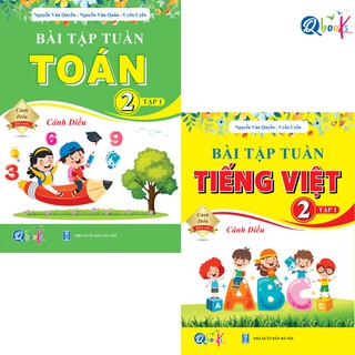 Sách - Combo Bài Tập Tuần Toán và Tiếng Việt Lớp 2 - Cánh Diều - Tập 1 (2 cuốn)