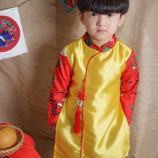 Áo dài ngọc bội bé trai