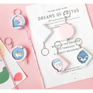 Móc chìa khoá kèm thước dây jinbeisan MKTD12 cute dễ thương hoạt hình thần tượng