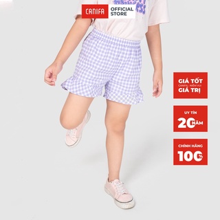 Quần short bé gái CANIFA họa tiết kẻ thời trang - 1BS21S003
