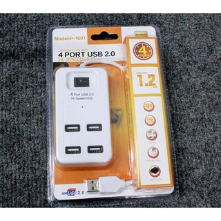 Hub USB 4 cổng 2.0 Hi Speed 1601 (Trắng)