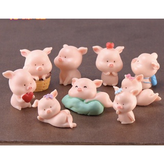 Heo mô hình tí hon phụ kiện trang trí charm slime