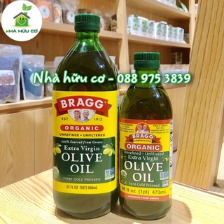 GIÁ HUỶ DIỆT- Dầu OLIU ép lạnh hữu cơ 473ml - Extra Virgin Bragg - Date: 8/2023 - Nhà Hữu Cơ