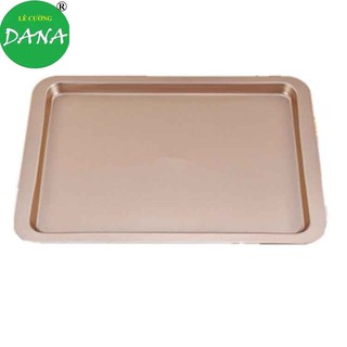 Khay nhôm vàng nướng bánh 25x37 cm
