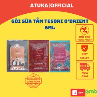 Sữa Tắm Nước Hoa TESORI GÓI LẺ Dùng ThửGói Sữa Tắm TESORI O'drient 6ml Thơm Tự Nhiên Lưu Hương Lâu GIAO MÙI NGẦU NHIên