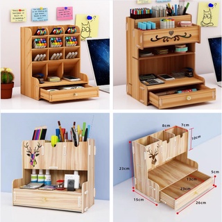 [FREESHIP] KỆ GỖ ĐỰNG BÚT, VĂN PHÒNG PHẨM, MỸ PHẨM 6 NGĂN, 9 NGĂN , HÌNH HUƠU