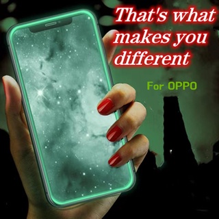 Kính Cường Lực Dạ Quang Cho OPPO A54 A53 A15 A15S A35 A5 A3S A5S A7 A9 2020 A1K A12 A9X F11 Pro Reno4 Reno 5 6