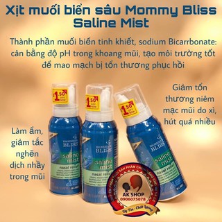 Xịt muối Saline mist Mommy Bliss 75ml