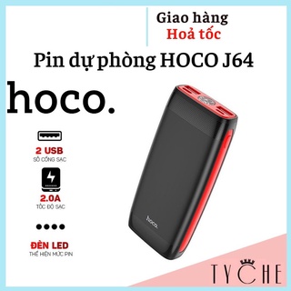 Pin sạc dự phòng Hoco J64 10000mah 2 cổng USB 2.0A có đèn led/ hỗ trợ sạc nhanh.