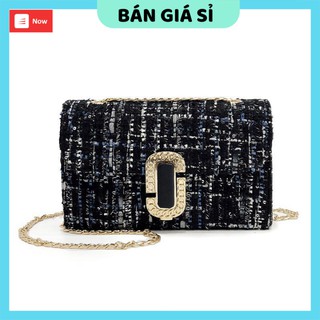 Túi đen vai nữ   GIÁ VỐN]   Túi xách nữ mini khóa cắt ngang sang trọng 9152