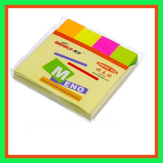 [Bán Sỉ]-Giấy Note 4 Màu Dạ Quang Weisui-Giấy Ghi Nhớ-VPP Thanh Tú