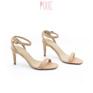 [Mã WABRPX55 giảm 12% đơn 99K] Giày Sandal Cao Gót 7cm Quai Mảnh Gót Nhọn Màu Kem Pixie P131