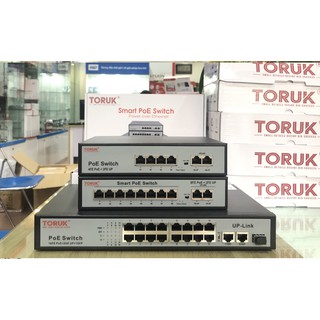 Switch PoE TORUK, bộ chia mạng: Switch PoE 4 Port, Switch PoE 8 Port, Switch PoE 16 Port