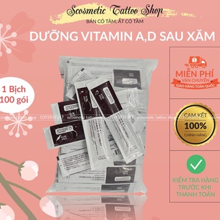 Dưỡng ẩm vitamin ad gói  tái tạo môi mày sau xăm kích bong da nhanh, phục hồi-1 Bịch 100 Gói