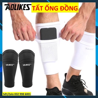 Tất giữ ốp đá bóng 7968 Tất ống đồng 7760 7965 Băng quấn ống đồng 1566 Đai bảo vệ bắp chân 7966 chính hãng Aolikes ddcg