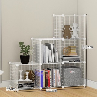 [Flash sale]- TỦ KỆ LƯỚI GHÉP SẮT ĐA NĂNG: để sách, decor, trưng bày, trang trí mọi không gian 6 ô hình bậc thang
