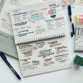 Sổ lò xo bìa cứng trong suốt Note For A5 &amp; B5 học tập take notes hiệu quả