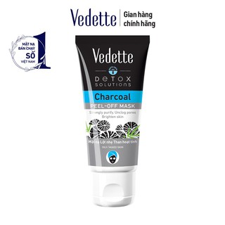 Mặt nạ lột nhẹ Vedette Pore care Detox Solutions Charcoal Peel-off Mask 50ml