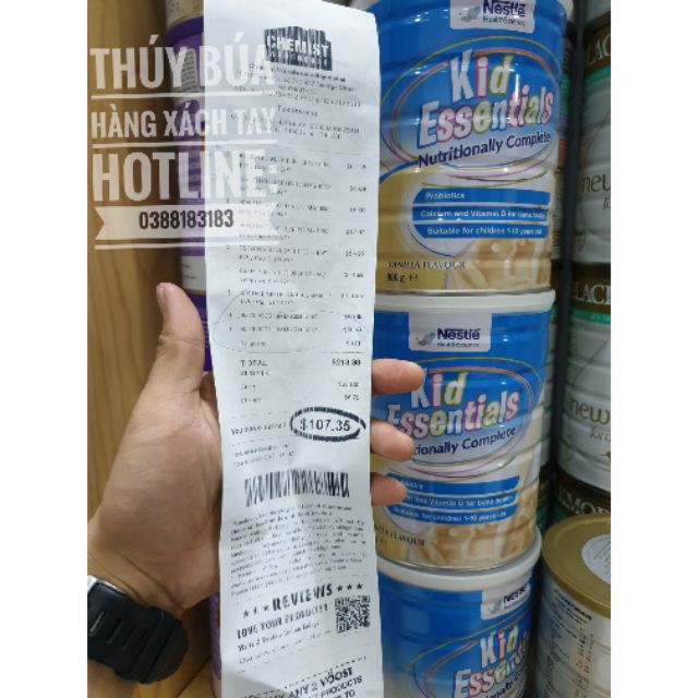 Sữa kid essentials úc 800g