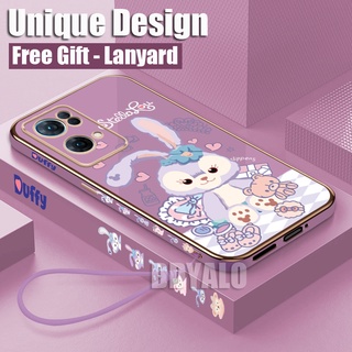 (Dây buộc miễn phí) Ốp Điện Thoại Hình Thỏ Cho Oppo A16 A54S A95 A74 5g Reno 5f 4f 5 4 Lite Pro 3 4g A3S Realme C1