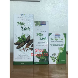 BỘ LIỆU TRÌNH TÓC MỘC LINH: 1 DẦU GỘI, 1 TINH DẦU XỊT và 1 VIÊN UỐNG MỘC LINH