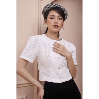 De Leah - Áo Croptop Ôm Tay Bồng - Thời trang thiết kế