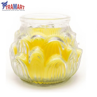 Hũ nến thơm hình hoa sen Lucky Prayer LUC6095 cháy 80 giờ (Vàng)