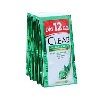 Combo 10 gói dầu gội đầu Clear mát lạnh bac hà