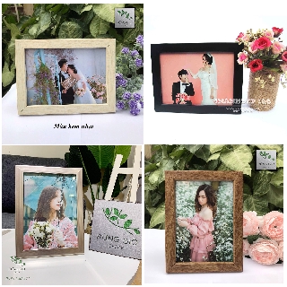 COMBO 4 Khung ảnh trang trí tiệc cưới tiệc sinh nhật, mặt kính, ảnh thật