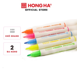 Bút nhớ dòng 2 đầu Hồng Hà - 5 màu - Nét trơn mượt, màu tươi sáng - 6690