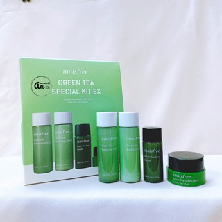 Bộ Kit Dưỡng Da Trà Xanh 4 Món Innisfree Green Tea Special Kit EX kiềm dầu, dưỡng ẩm cho da