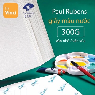 [ DaVinci ] TẬP 20 tờ Giấy Vẽ Màu Nước Paul Rubens 50% cotton ( 300gms ) khổ giấy A4 lỡ