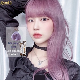 TÍM KHÓI- Thuốc nhuộm tóc màu tím khói cần tẩy tóc màu nhuộm chính hãng Kami (9RV)+TẶNG kèm trợ nhuộm