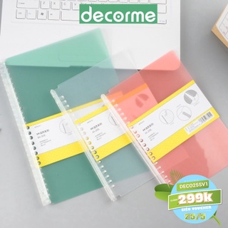 A5 B5 Thanh còng nhựa set bìa nhựa phụ kiện làm sổ còng sổ planner, DECORME