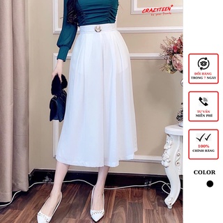 Quần váy nữ CRAZYTEEN lưng cao phối belt sang trọng QC0380